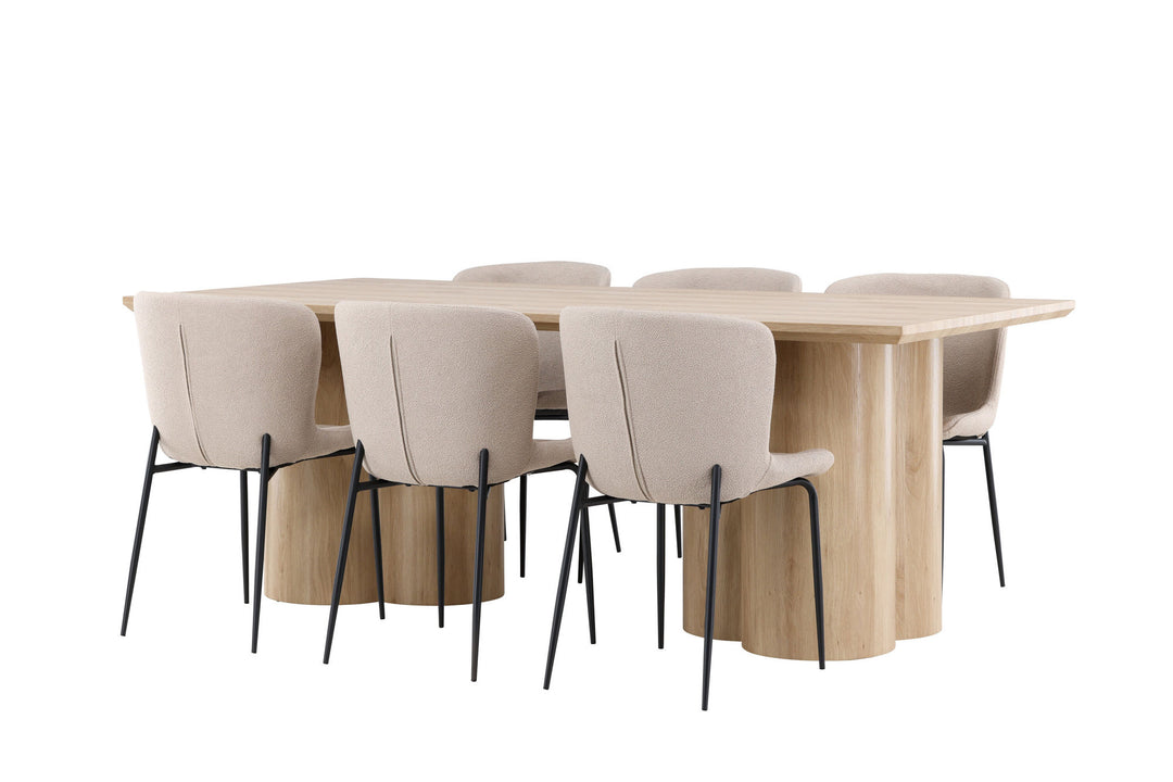Venture Home Olivia Dining Table with Modesto Dining Chair