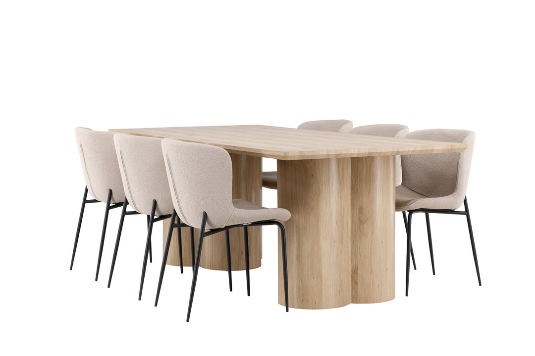 Venture Home Olivia Dining Table with Modesto Dining Chair