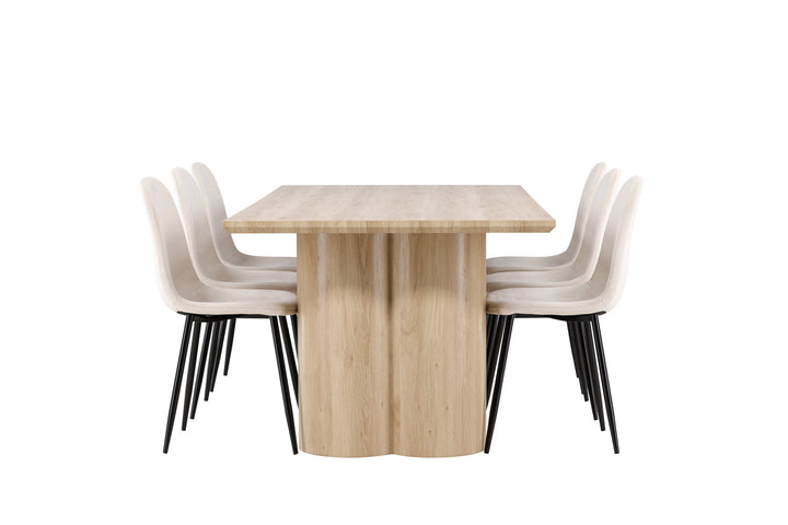 Venture Home Olivia Dining Table with Polar Dining Chair