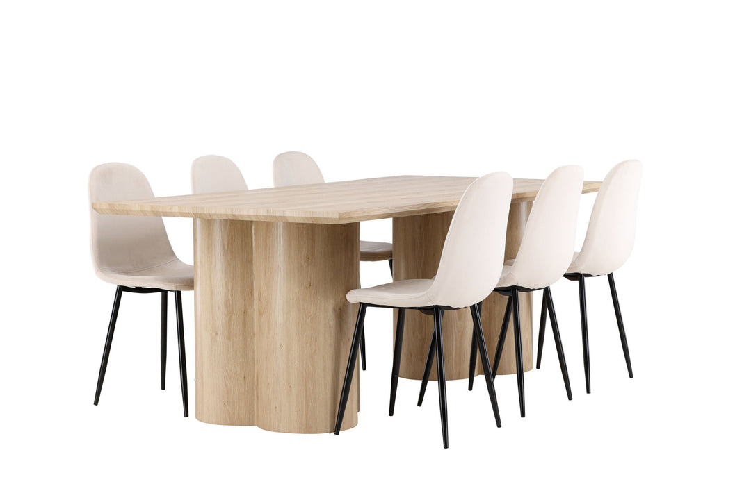 Venture Home Olivia Dining Table with Polar Dining Chair