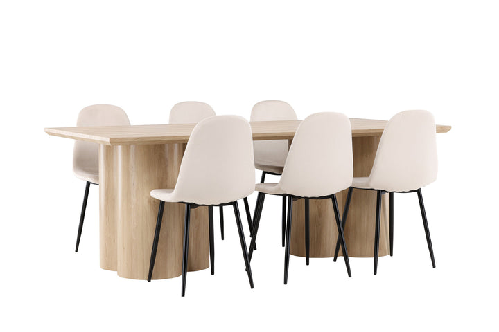 Venture Home Olivia Dining Table with Polar Dining Chair