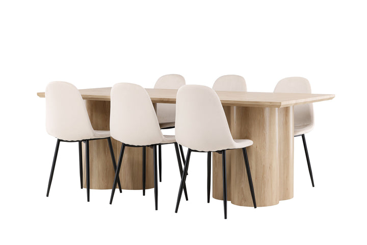 Venture Home Olivia Dining Table with Polar Dining Chair