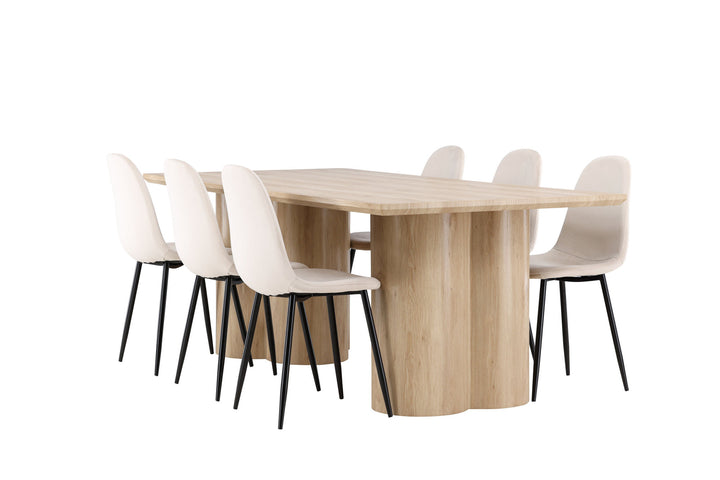Venture Home Olivia Dining Table with Polar Dining Chair