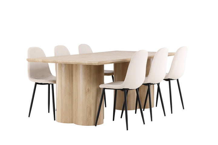 Venture Home Olivia Dining Table with Polar Dining Chair