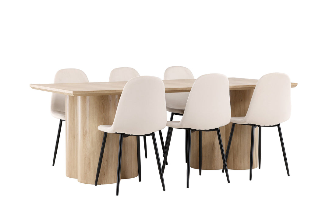 Venture Home Olivia Dining Table with Polar Dining Chair