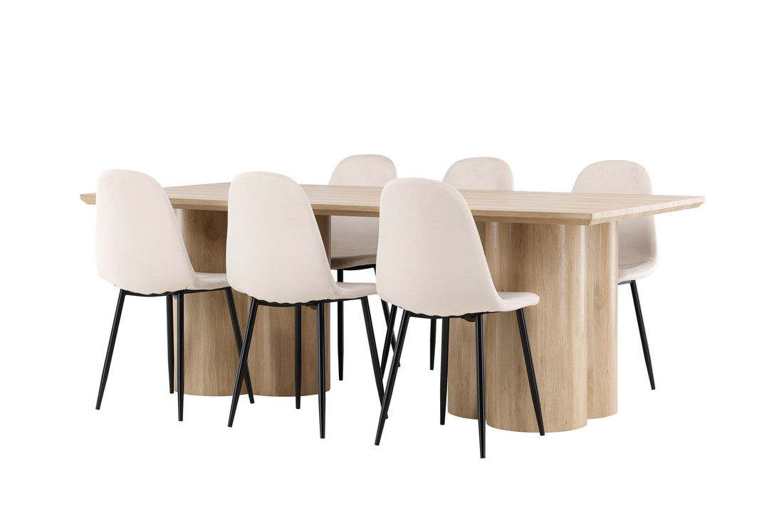 Venture Home Olivia Dining Table with Polar Dining Chair
