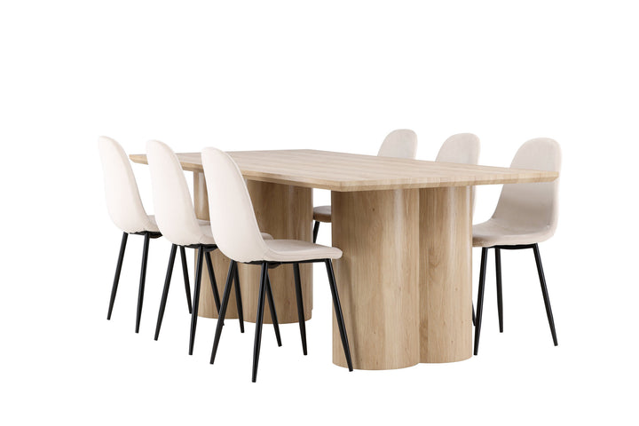 Venture Home Olivia Dining Table with Polar Dining Chair