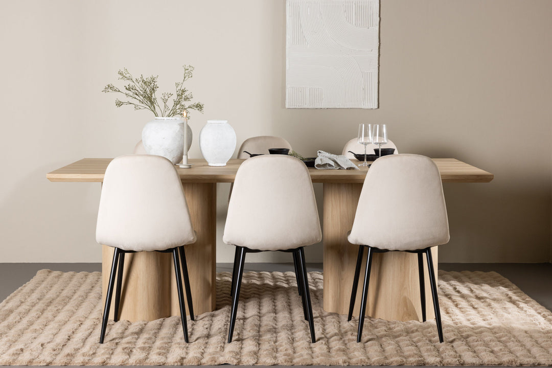 Venture Home Olivia Dining Table with Polar Dining Chair