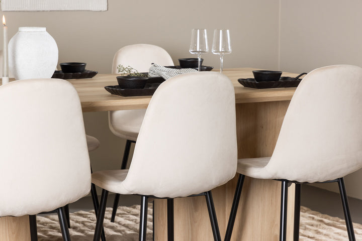 Venture Home Olivia Dining Table with Polar Dining Chair