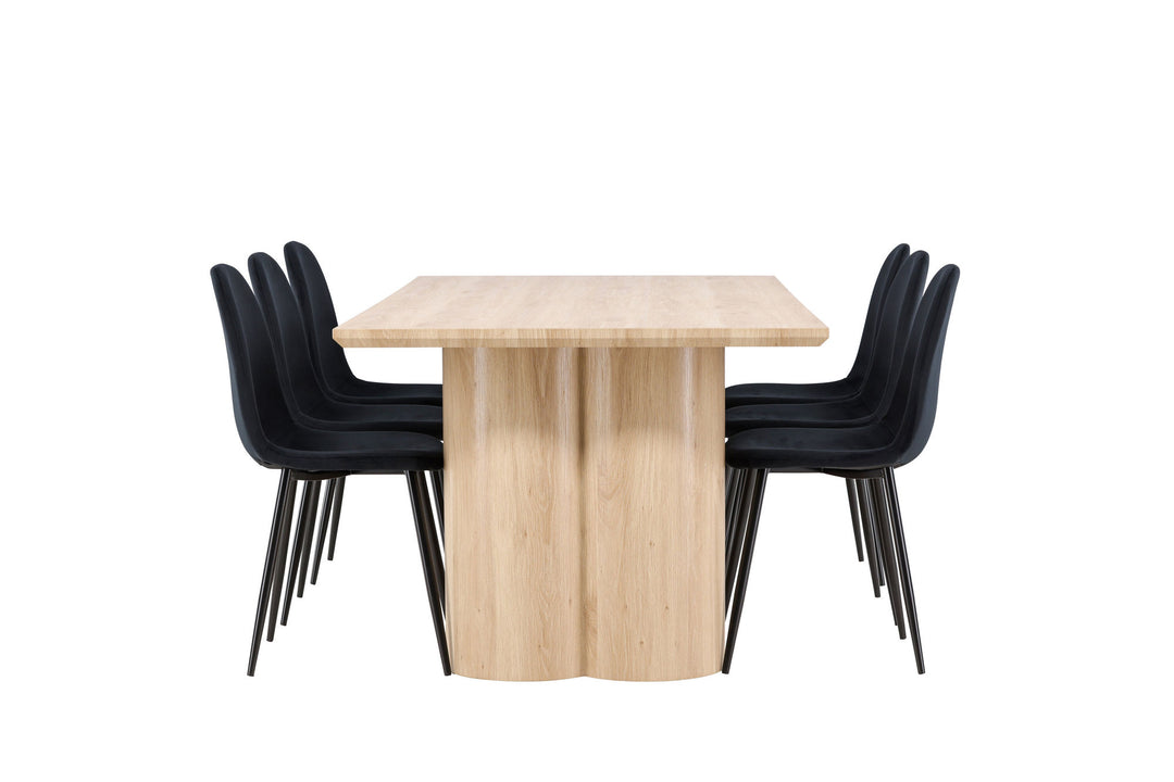 Venture Home Olivia Dining Table with Polar Dining Chair