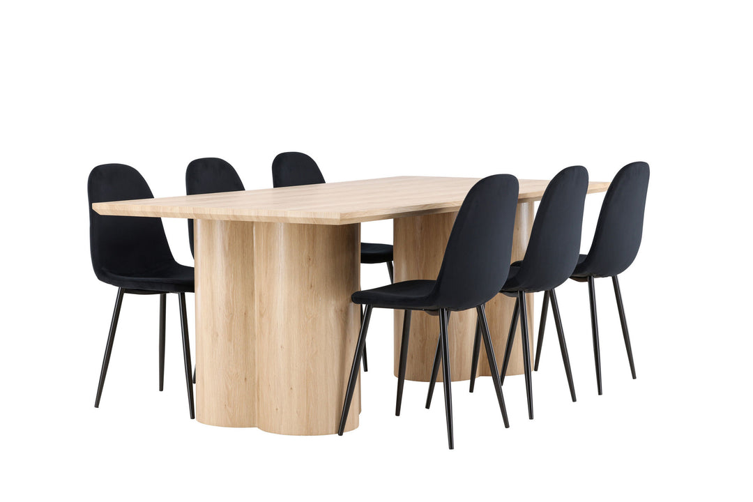 Venture Home Olivia Dining Table with Polar Dining Chair