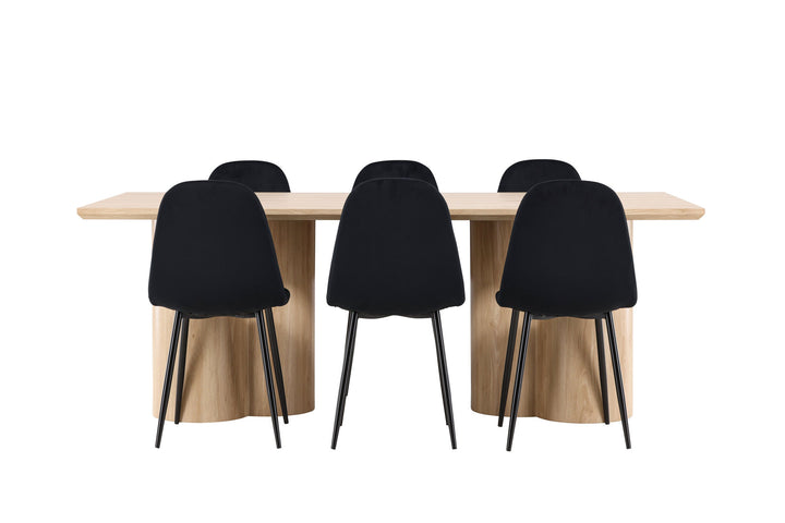 Venture Home Olivia Dining Table with Polar Dining Chair