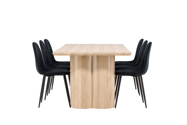 Venture Home Olivia Dining Table with Polar Dining Chair