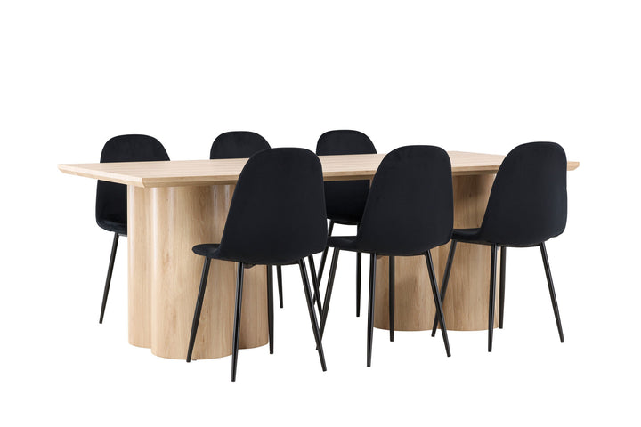 Venture Home Olivia Dining Table with Polar Dining Chair