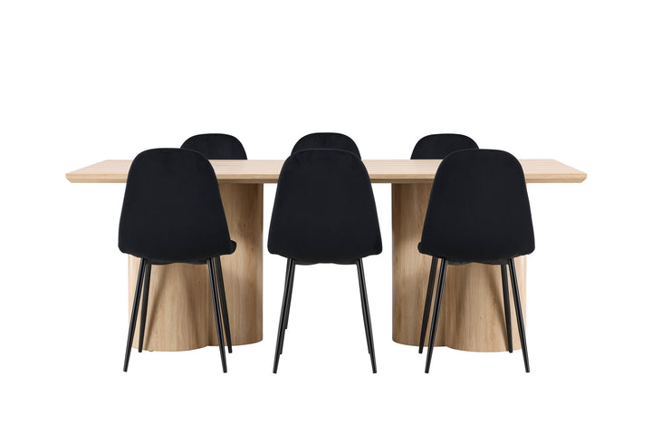 Venture Home Olivia Dining Table with Polar Dining Chair