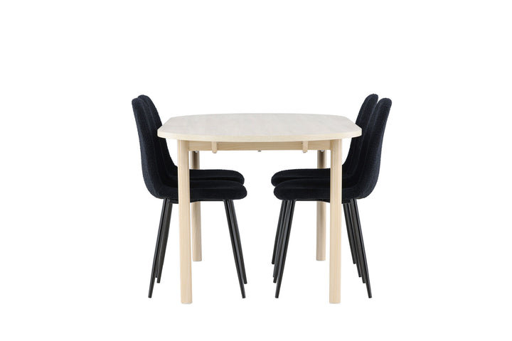 Venture Home Andy Dining Table with Polar Dining Chair