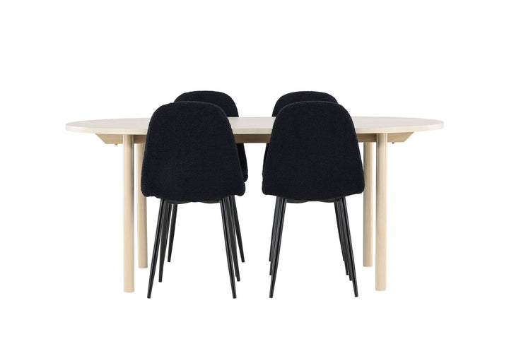 Venture Home Andy Dining Table with Polar Dining Chair