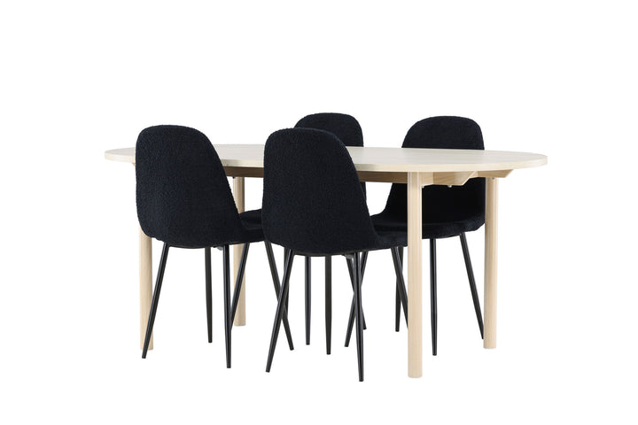 Venture Home Andy Dining Table with Polar Dining Chair