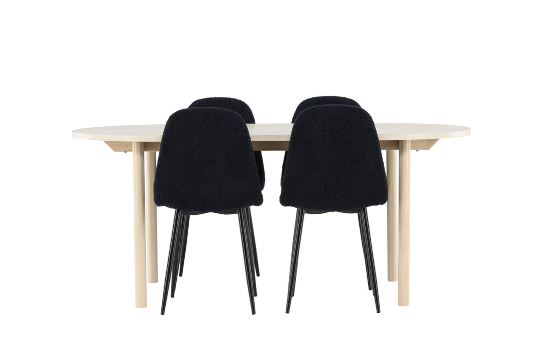 Venture Home Andy Dining Table with Polar Dining Chair