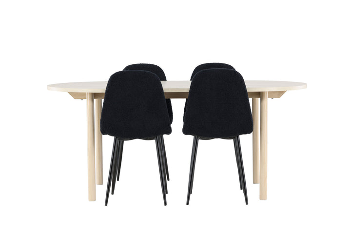 Venture Home Andy Dining Table with Polar Dining Chair