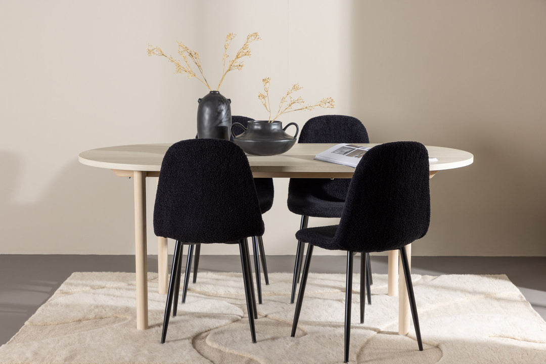 Venture Home Andy Dining Table with Polar Dining Chair