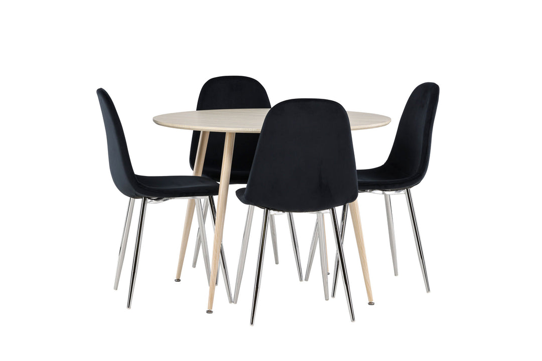 Venture Home Plaza Dining Table with Polar Dining Chair