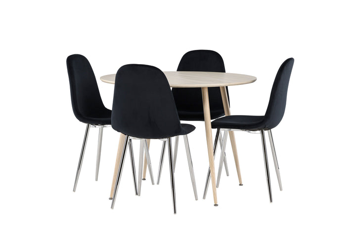 Venture Home Plaza Dining Table with Polar Dining Chair