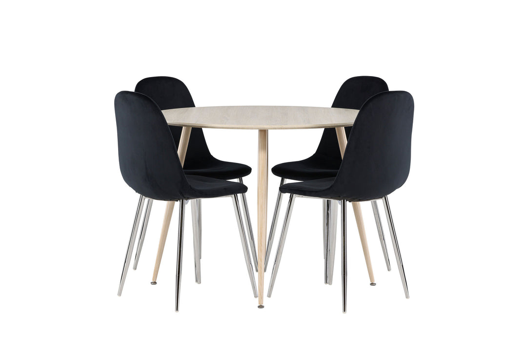 Venture Home Plaza Dining Table with Polar Dining Chair