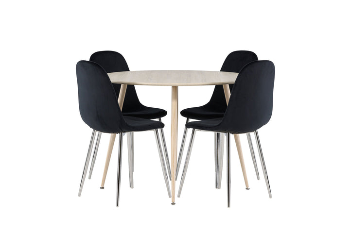 Venture Home Plaza Dining Table with Polar Dining Chair