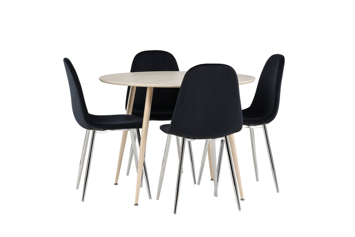 Venture Home Plaza Dining Table with Polar Dining Chair
