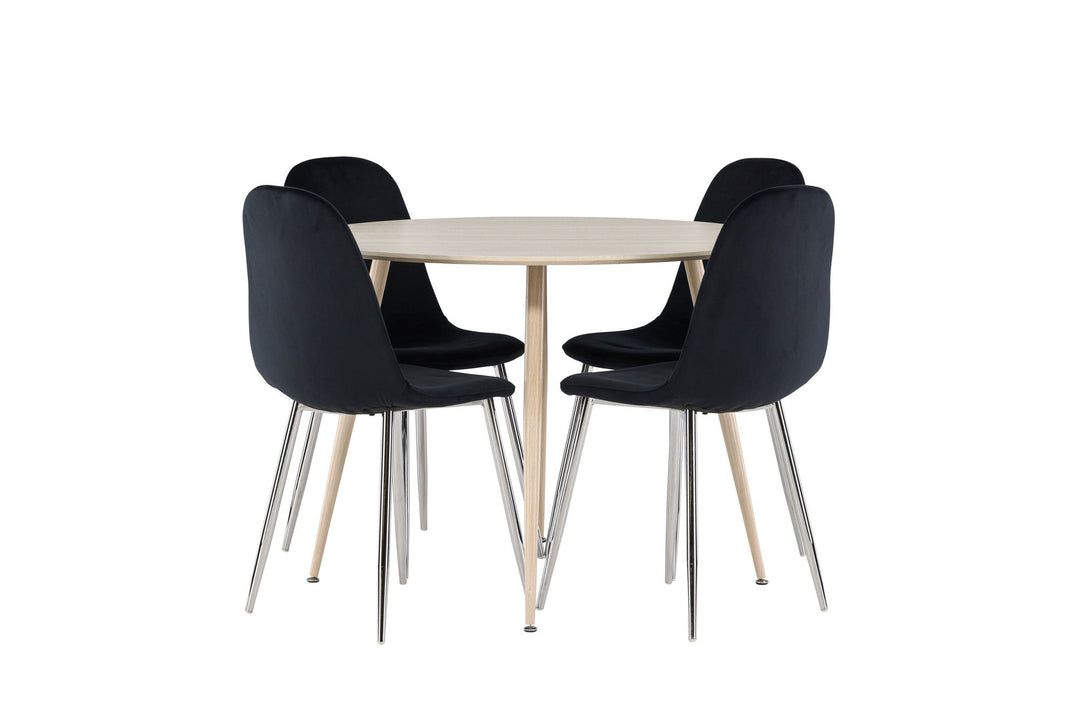 Venture Home Plaza Dining Table with Polar Dining Chair