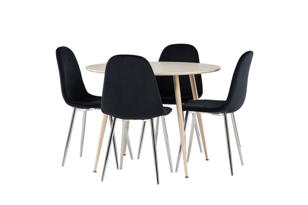 Venture Home Plaza Dining Table with Polar Dining Chair
