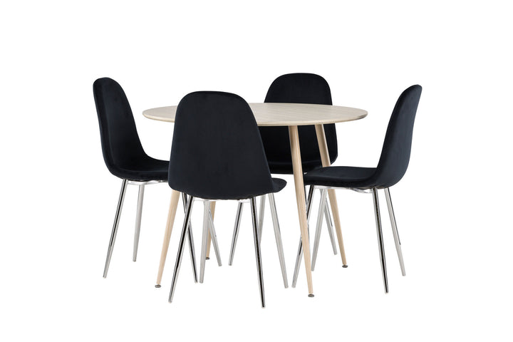 Venture Home Plaza Dining Table with Polar Dining Chair