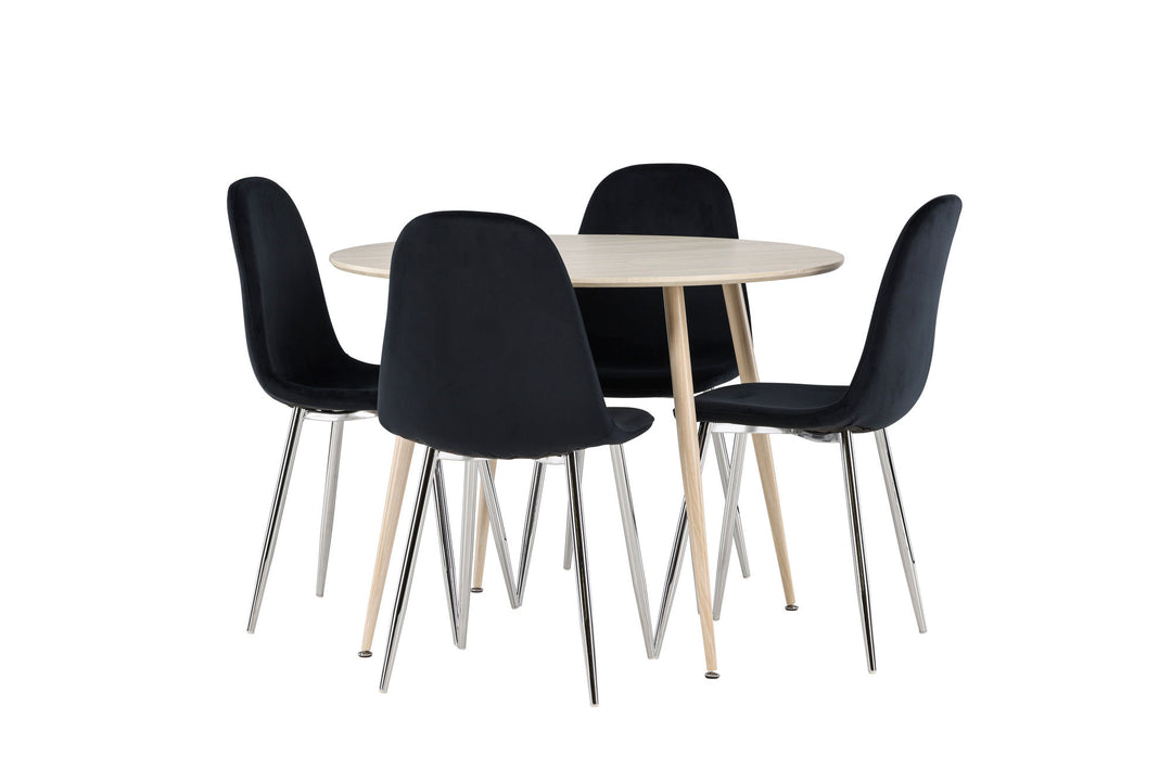 Venture Home Plaza Dining Table with Polar Dining Chair