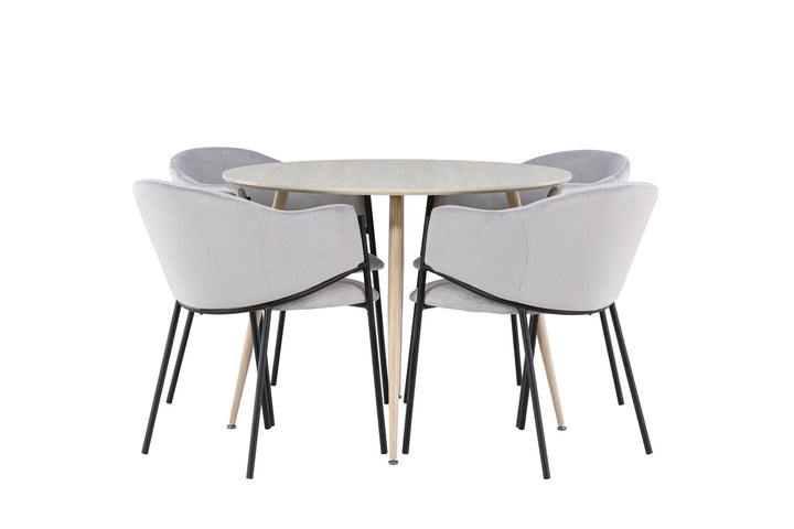 Venture Home Plaza Dining Table with Evelina Dining Chair