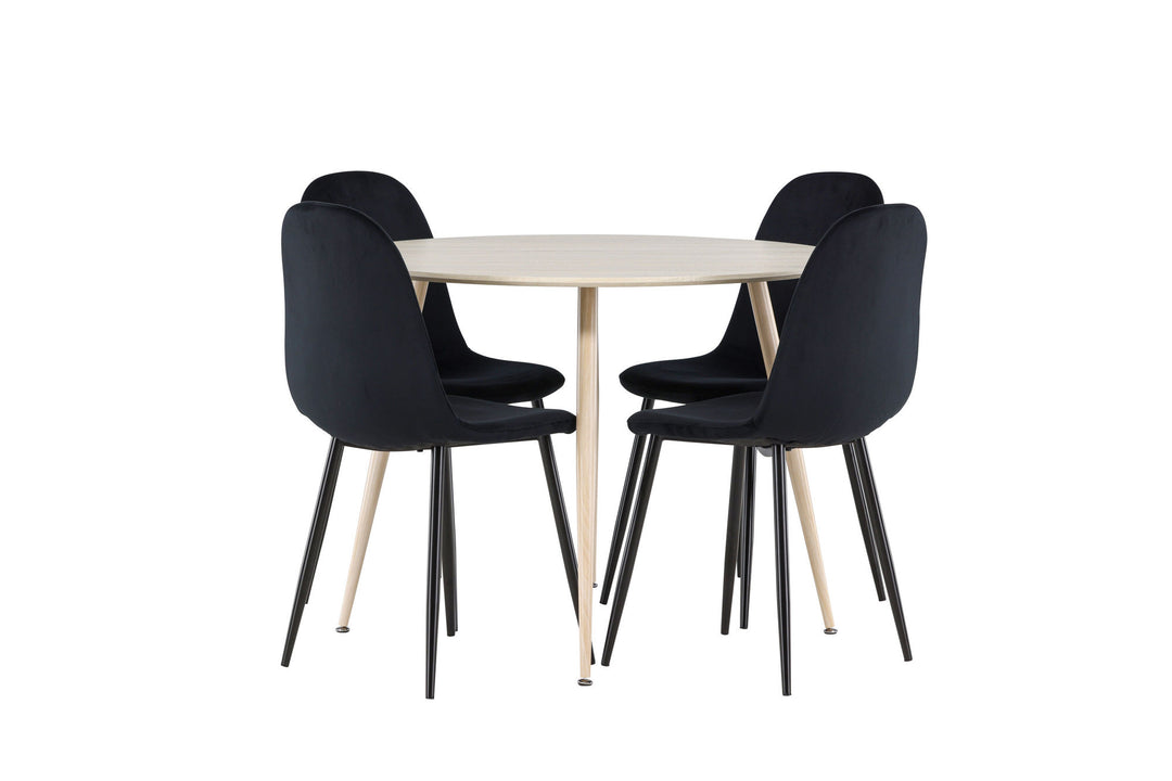 Venture Home Plaza Dining Table with Polar Dining Chair