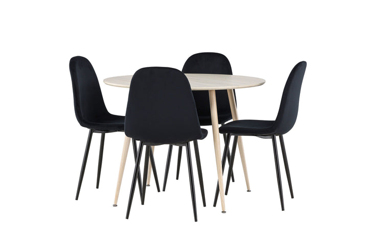 Venture Home Plaza Dining Table with Polar Dining Chair