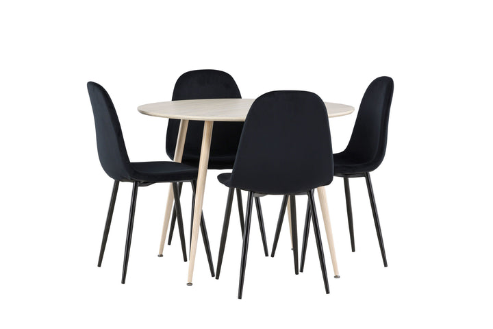 Venture Home Plaza Dining Table with Polar Dining Chair