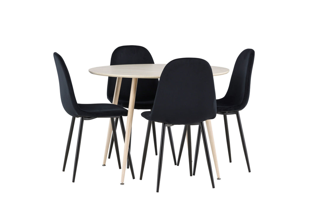 Venture Home Plaza Dining Table with Polar Dining Chair
