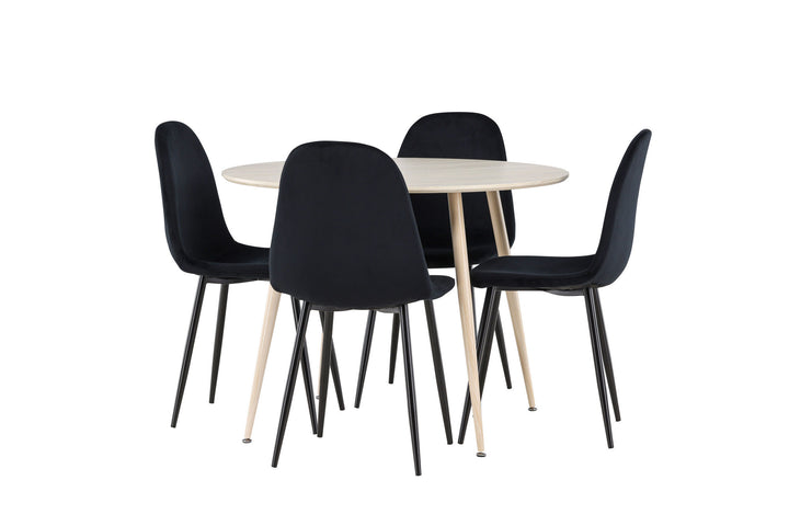 Venture Home Plaza Dining Table with Polar Dining Chair