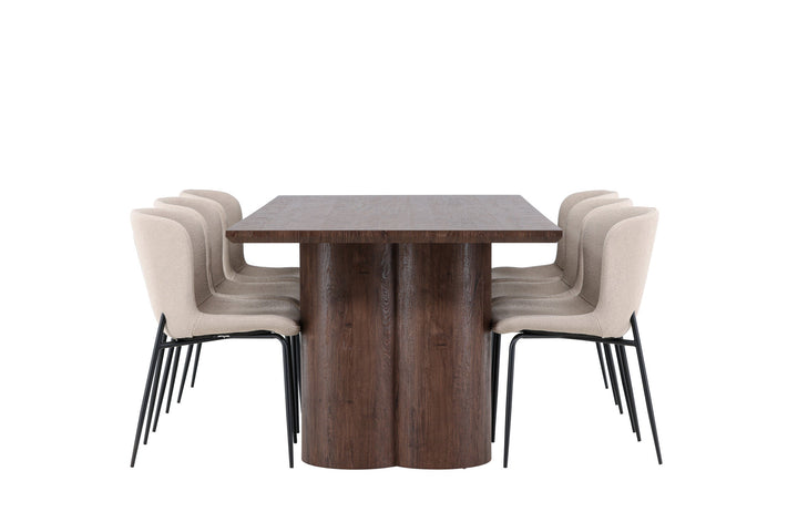 Venture Home Olivia Dining Table with Modesto Dining Chair