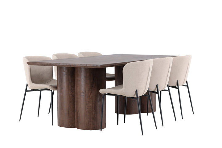 Venture Home Olivia Dining Table with Modesto Dining Chair