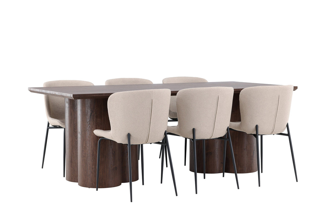 Venture Home Olivia Dining Table with Modesto Dining Chair