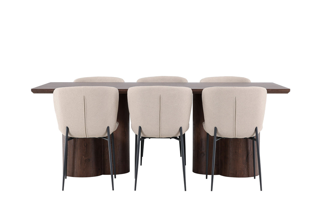 Venture Home Olivia Dining Table with Modesto Dining Chair