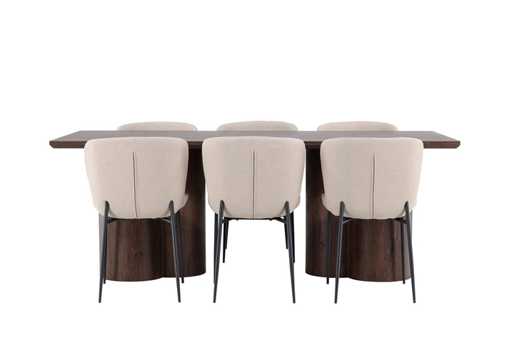Venture Home Olivia Dining Table with Modesto Dining Chair