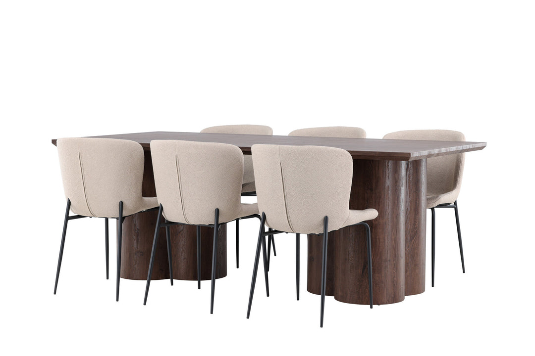 Venture Home Olivia Dining Table with Modesto Dining Chair