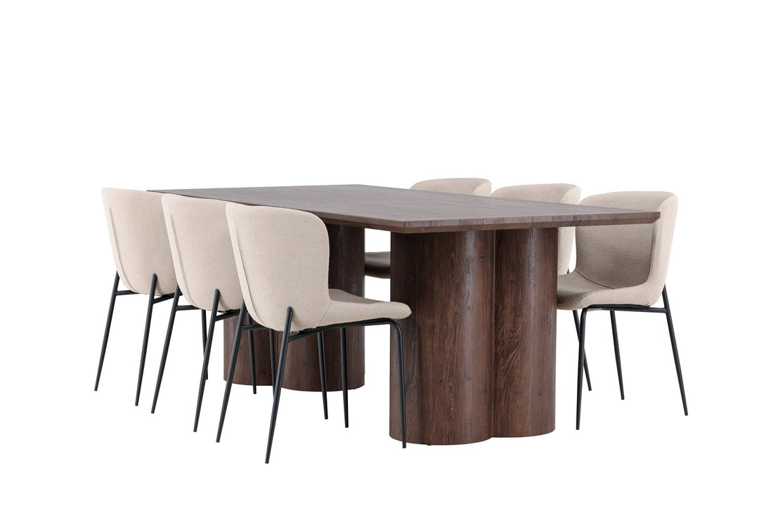 Venture Home Olivia Dining Table with Modesto Dining Chair