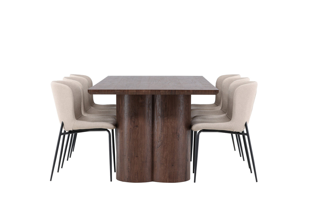 Venture Home Olivia Dining Table with Modesto Dining Chair