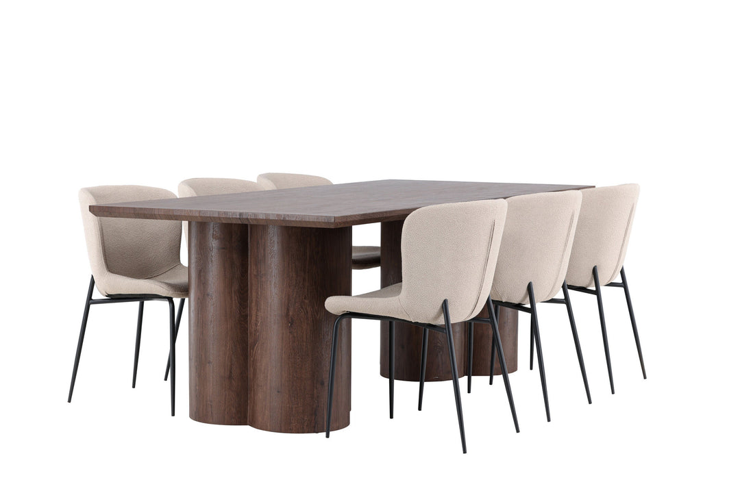 Venture Home Olivia Dining Table with Modesto Dining Chair