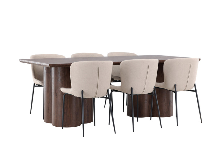 Venture Home Olivia Dining Table with Modesto Dining Chair